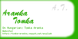 aranka tomka business card